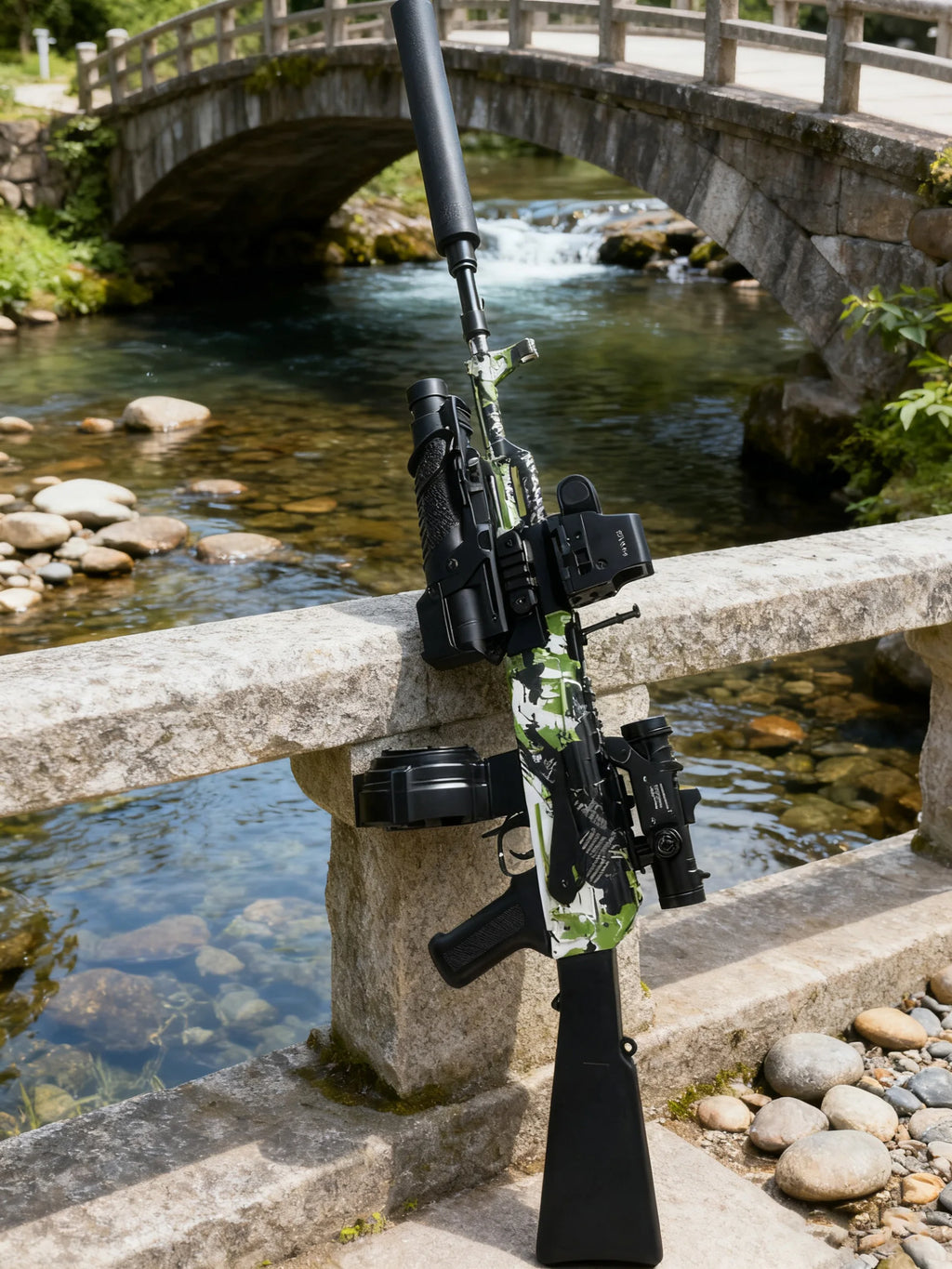 AK47 Gel Blasters Sniper Rifle - 32M Extreme Range, Full Auto Electric Gel Ball Blaster Gun for Adults, Outdoor Shooting Games