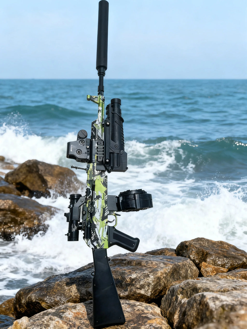 AK47 Gel Blasters Sniper Rifle - 32M Extreme Range, Full Auto Electric Gel Ball Blaster Gun for Adults, Outdoor Shooting Games