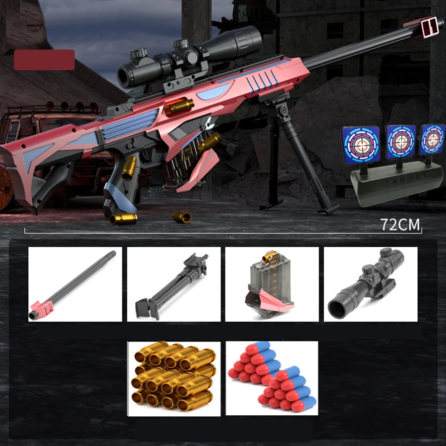 Hand movement Safe Shell Throwing Soft Bullet Toy Gun Boys' toys suitable for outdoor parent-child interaction