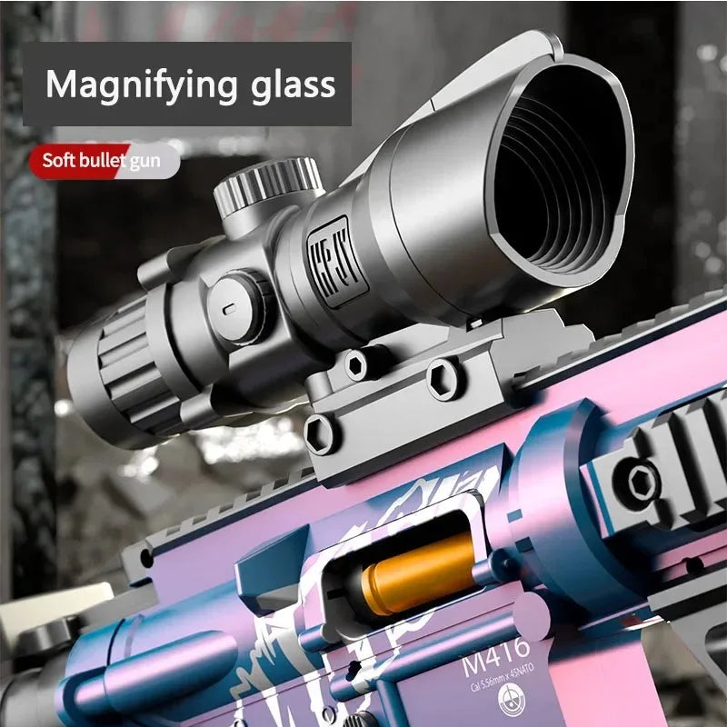 M416 Toy Gun Shell Throwing Soft Bullet Can Fire Suction Cup Children's Assault Rifle Manual loading Model Boy's Toy