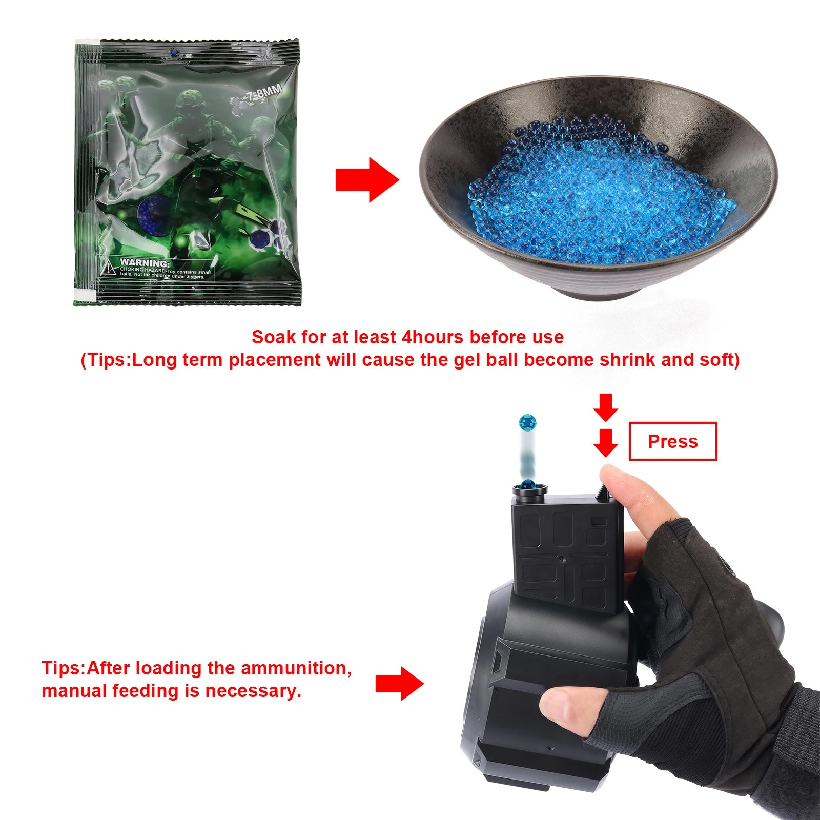 M4 Electric Gel Ball Blaster Toys, Manual/Automatic  Eco-Friendly Splatter Ball Blaster, Suitable For Outdoor Shooting Games