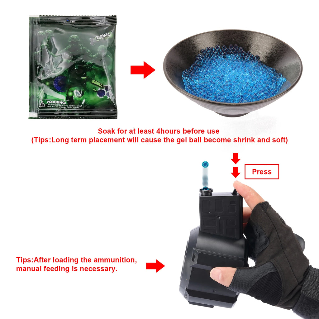 splatrball gun toy, Manual/Automatic Mode gel blasters , Suitable for outdoor shooting games，Halloween, Christmas Gifts