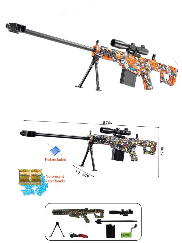 Electric and automatic  Barrett toy gun Suitable for outdoor safety interaction New Year Gift
