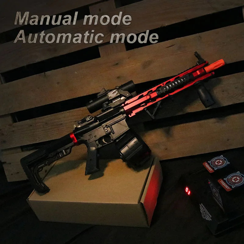 M4 Electric Gel Ball Blaster Toys, Manual/Automatic  Eco-Friendly Splatter Ball Blaster, Suitable For Outdoor Shooting Games