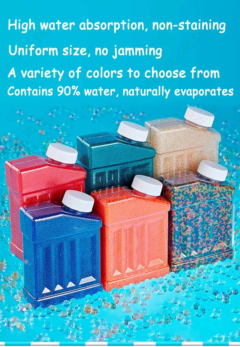 100000 7-8mm Blaster Gel Gun Ammo for Glock Pistol Toy Guns Water Ball Beads AK47 Gelblast M416