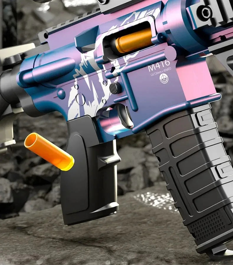 M416 Toy Gun Shell Throwing Soft Bullet Can Fire Suction Cup Children's Assault Rifle Manual loading Model Boy's Toy