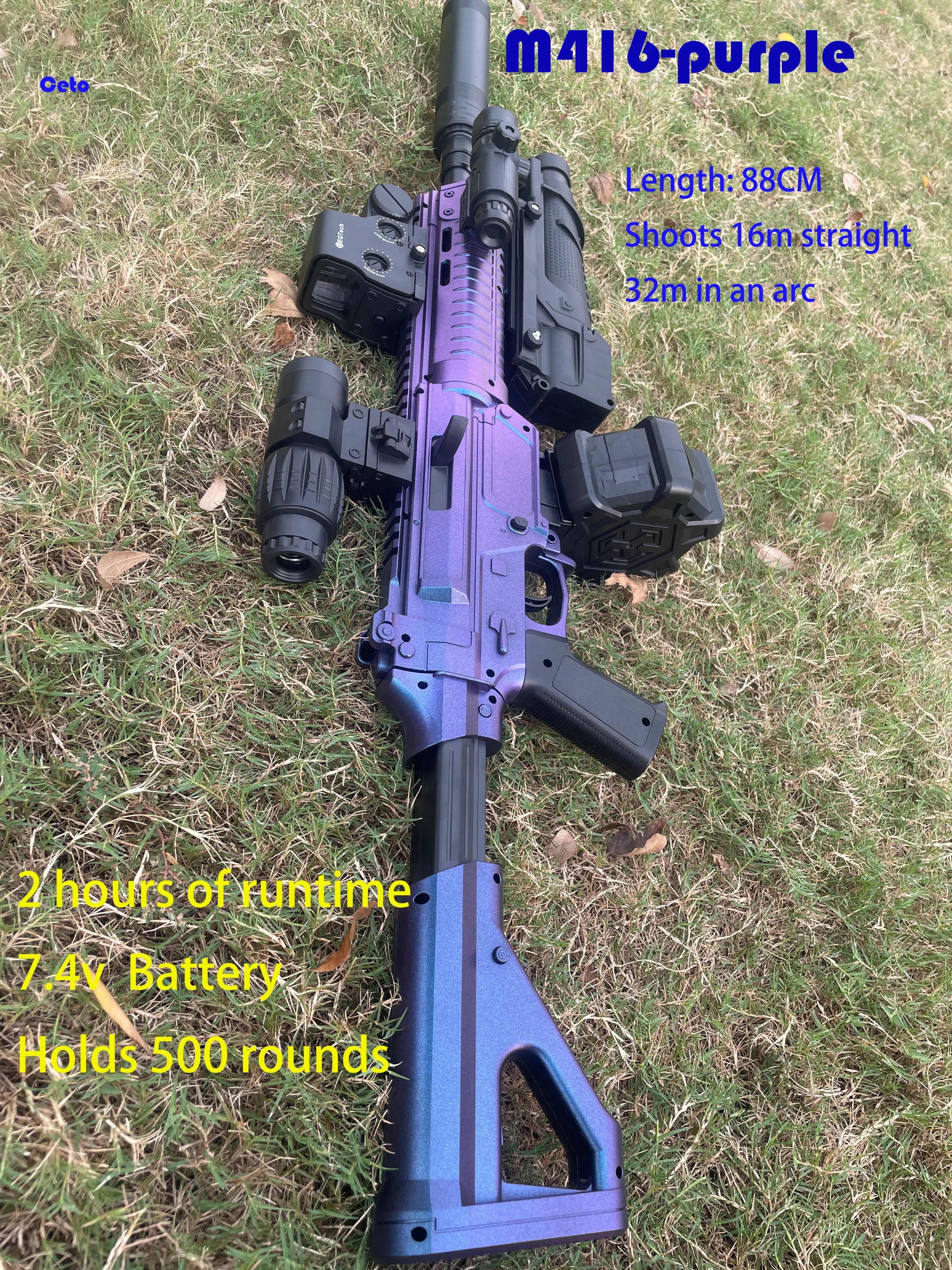 M416 500 Rounds Outdoor Gel Blasters Auto EBB Gel Gun Toys High Speed Electric Team Combat Game Hot Selling For Adults & Teens