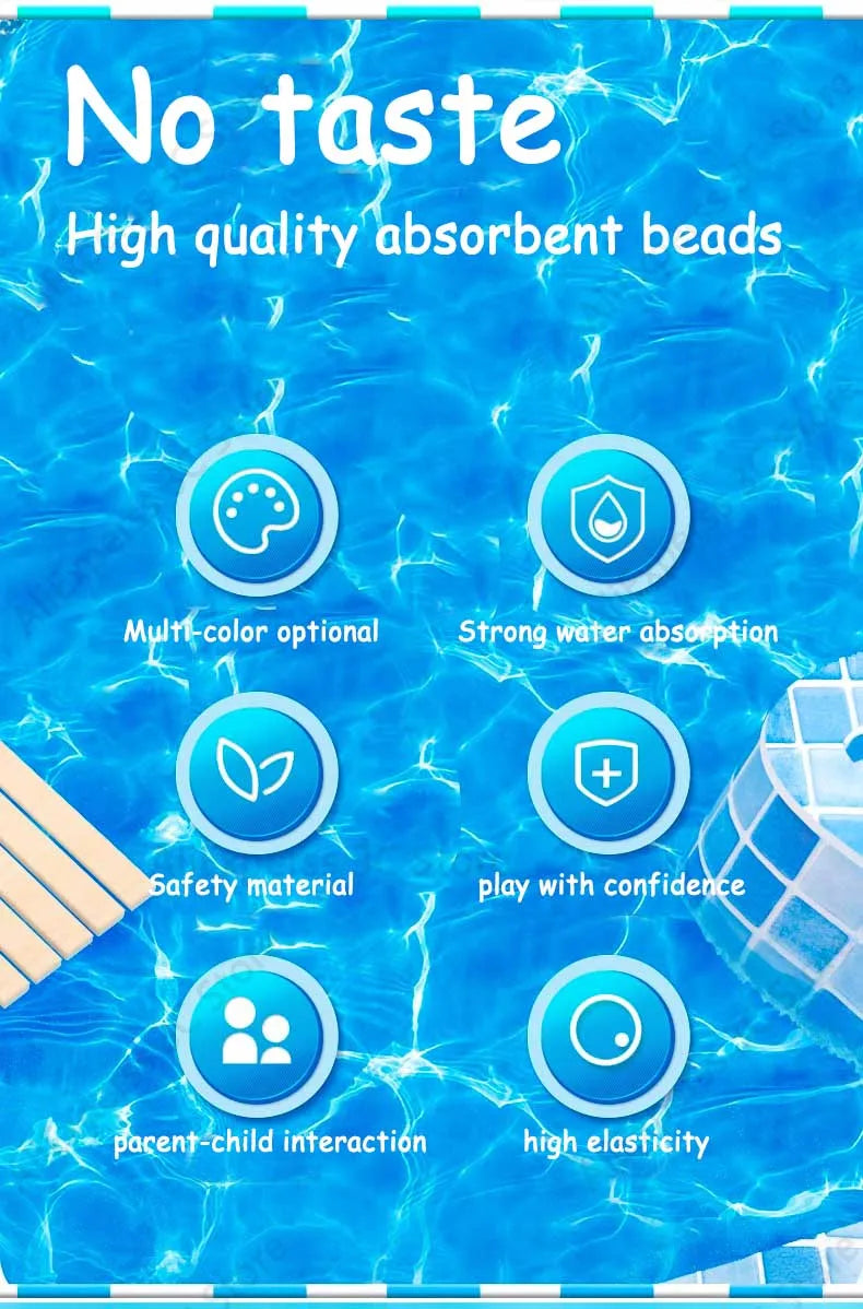 100000 7-8mm Blaster Gel Gun Ammo for Glock Pistol Toy Guns Water Ball Beads AK47 Gelblast M416