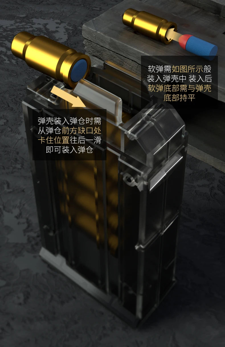 Hand movement Safe Shell Throwing Soft Bullet Toy Gun Boys' toys suitable for outdoor parent-child interaction