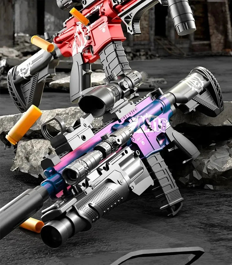 M416 Toy Gun Shell Throwing Soft Bullet Can Fire Suction Cup Children's Assault Rifle Manual loading Model Boy's Toy