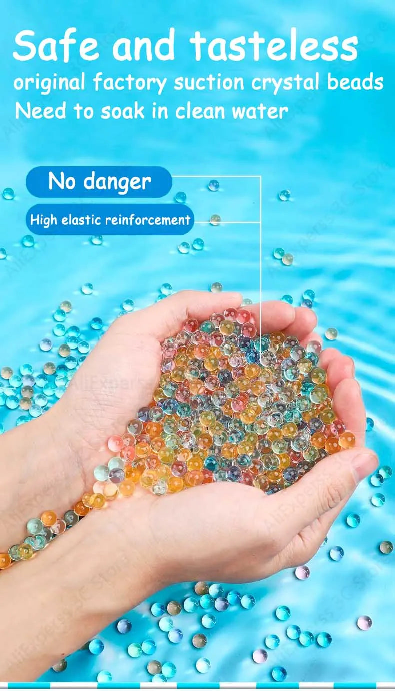 100000 7-8mm Blaster Gel Gun Ammo for Glock Pistol Toy Guns Water Ball Beads AK47 Gelblast M416